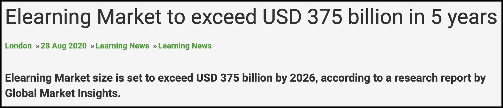eLearning Industry Size